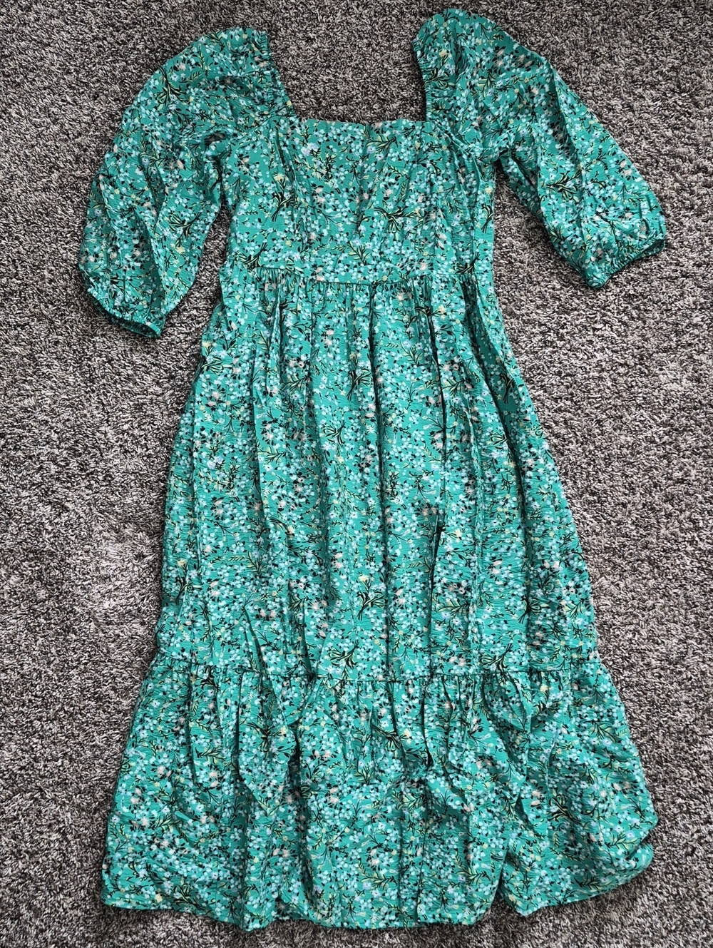 LC Lauren Conrad Floral Square-Neck Midi Dress